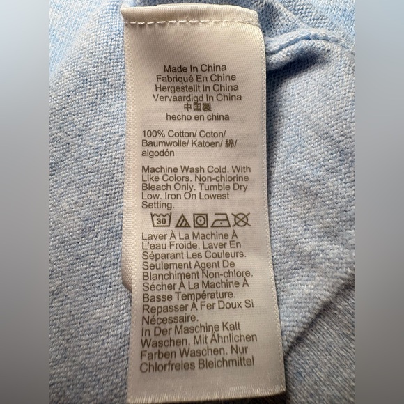 J.Crew Light Blue Ruffle Neck Sweatshirt Top Size XS - Picture 9 of 9